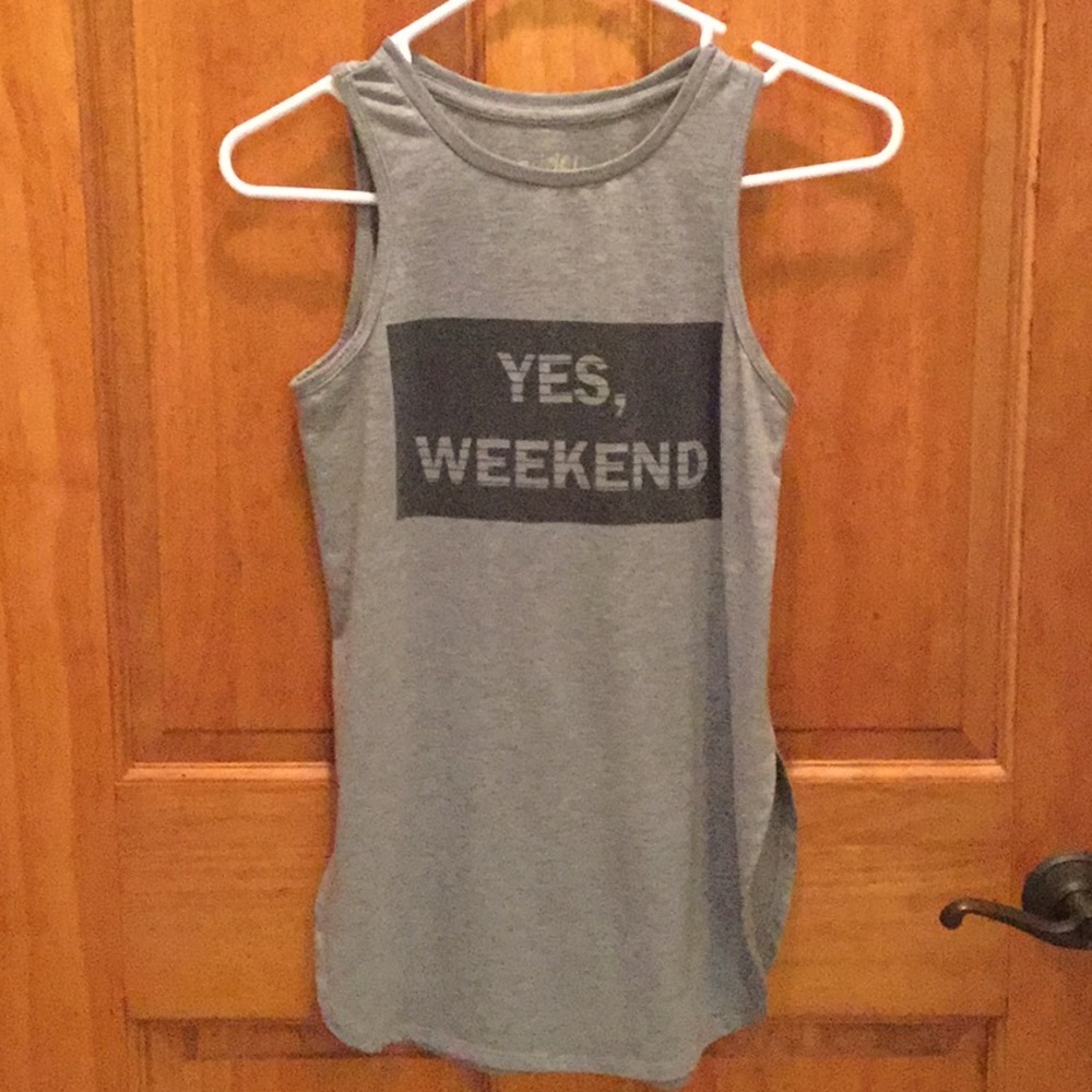 Madden long gray tank size XS-yes, weekend